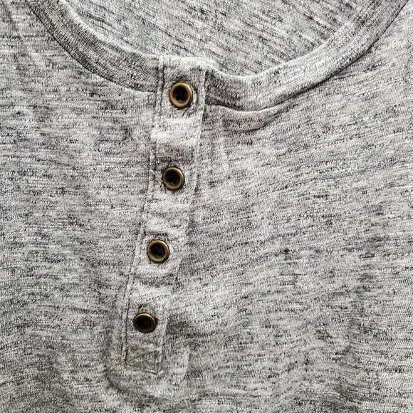 J. Crew Factory Women's Heathered Gray Oversized Henley Sleeveless Tank Top Sz S - Picture 2 of 5